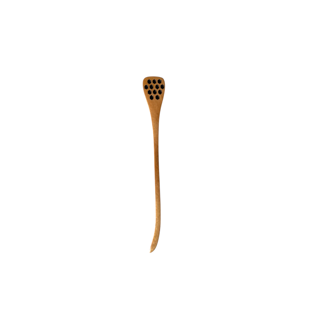 Cuchara Mielera de Madera Natural | Diseño Anti-Goteo y Ecológico