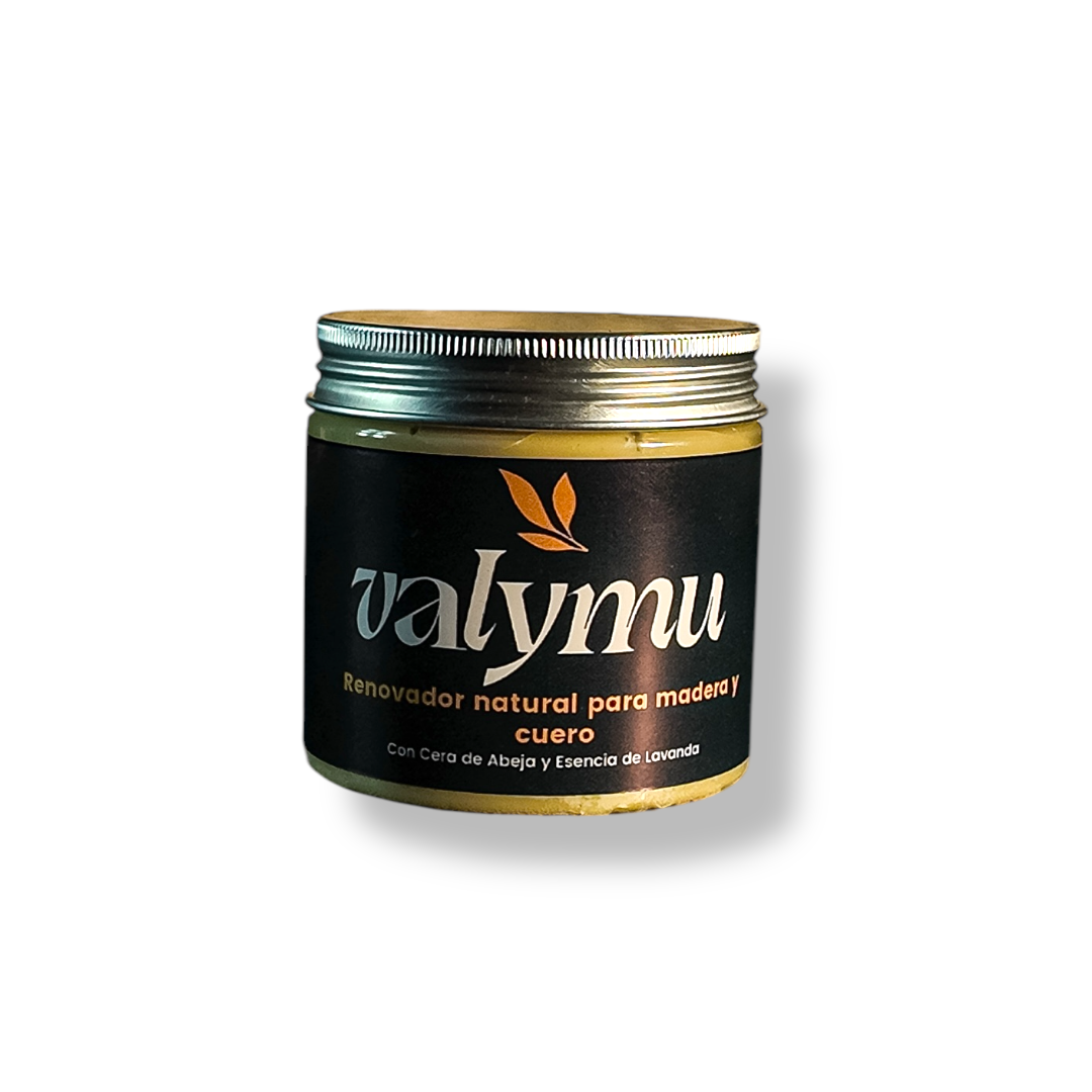 Renovador Natural para Madera y Cuero Valymu – Con Cera de Abeja y Lavanda (170 ml)