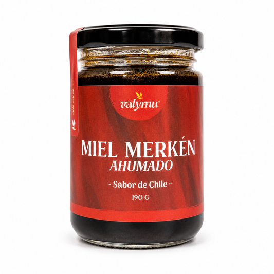 Frasco de Miel con Merkén Ahumado Valymu 190 g
