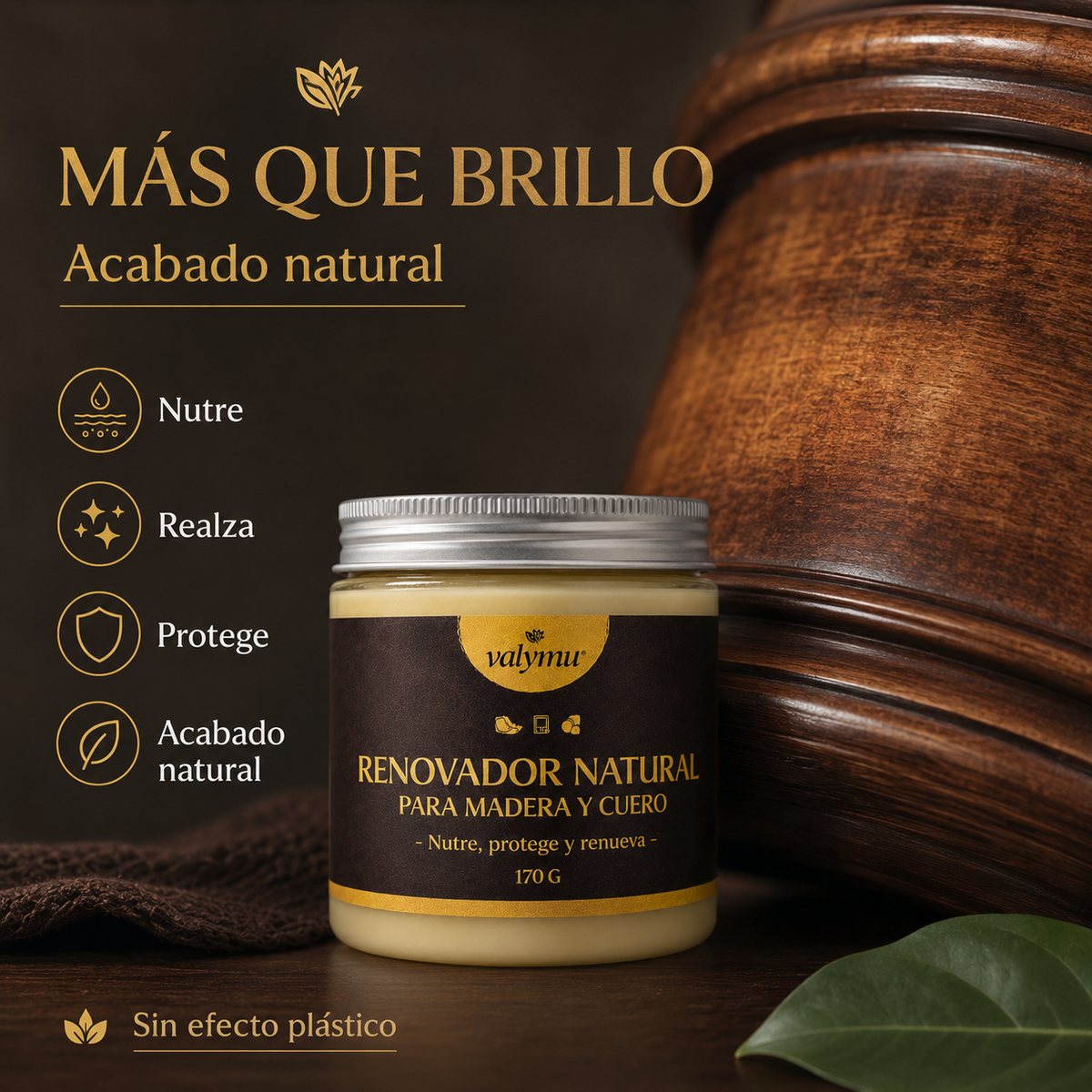 Acabado satinado del renovador con cera de abeja