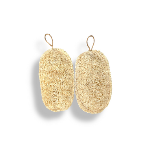 Set de 2 Luffas Ovalo Tamaño S - Exfoliación Profunda y Natural para Tu Piel