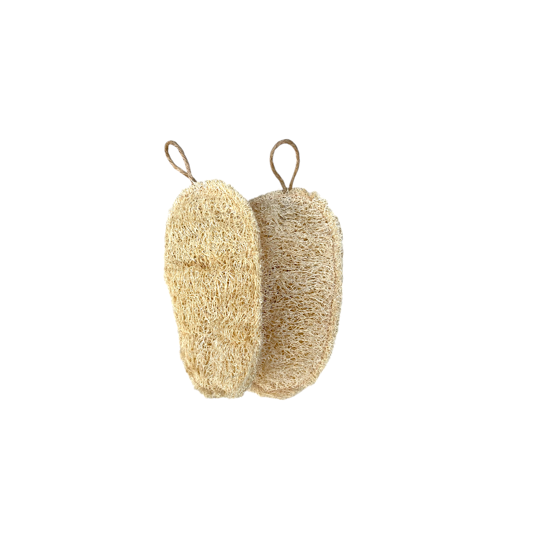 Set de 2 Luffas Ovalo Tamaño S - Exfoliación Profunda y Natural para Tu Piel