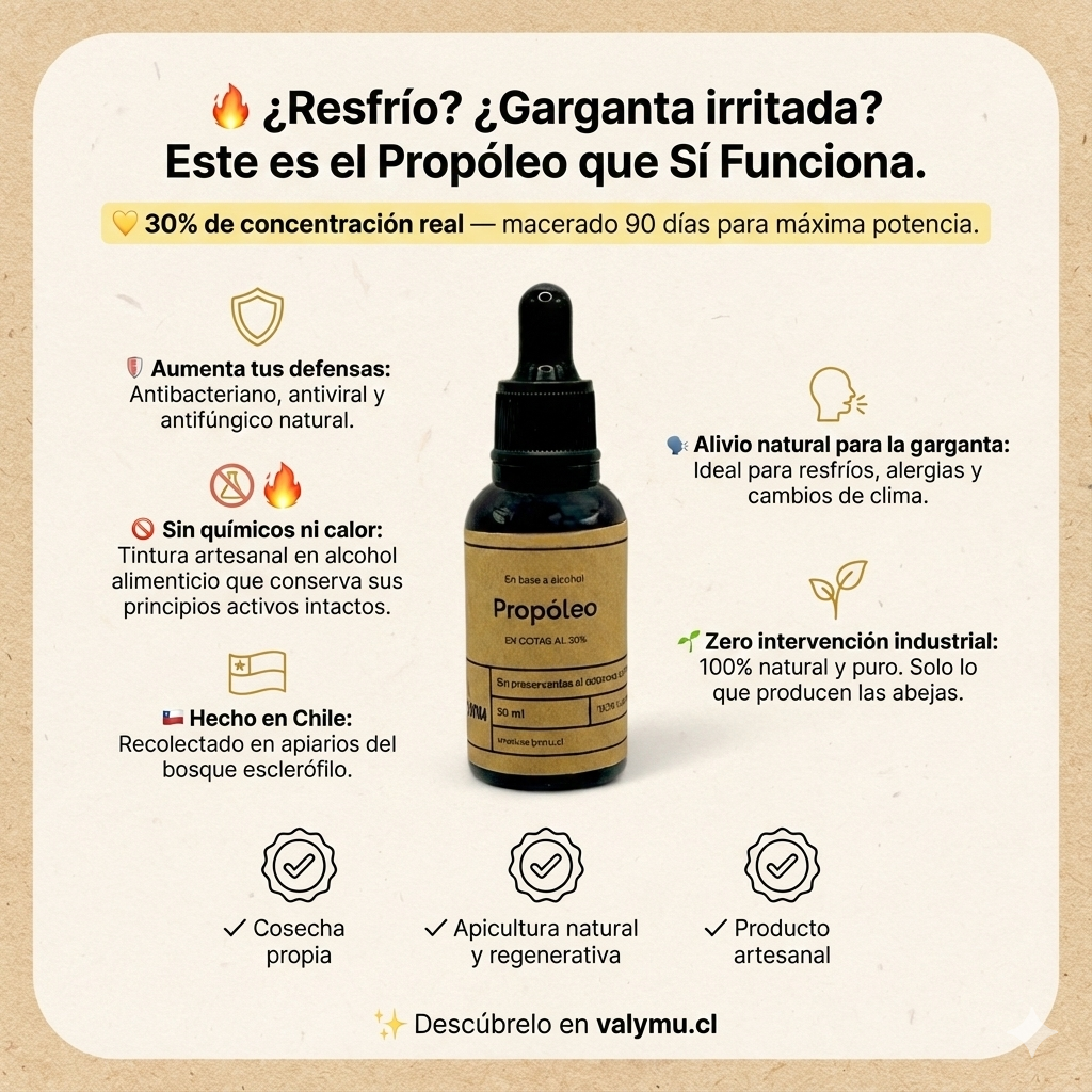 Extracto de Propóleo 30% en Gotas – Maceración artesanal | Próximo lote Marzo 2026 (30 ml)