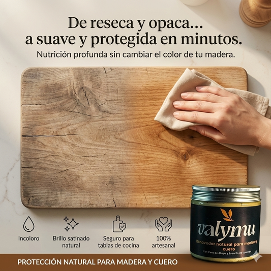 Renovador de madera con cera de abeja valymu
