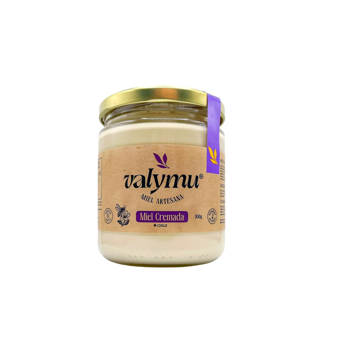Frasco de Miel Cremada de Quillay Valymu de 500 gramos