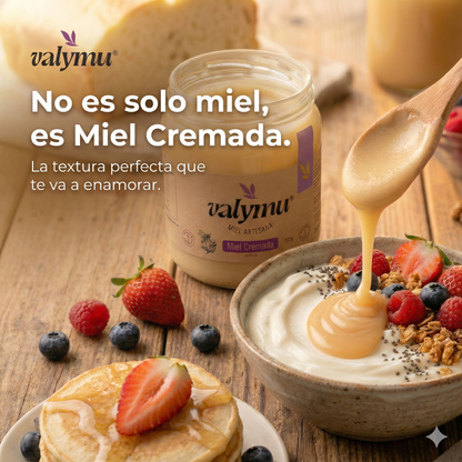 Miel Cremada de Quillay Valymu (500g) | Cremosa, 100% Natural y del Bosque Nativo