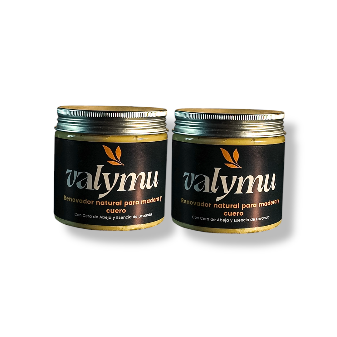 Pack x2 Renovadores Naturales – 170 ml c/u | Madera y Cuero con Cera de Abeja