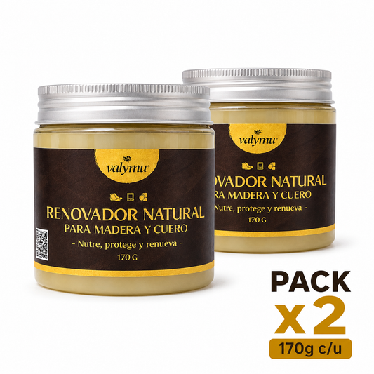 Pack x2 Renovador de Muebles, Madera y Cuero Valymu (170g c/u)