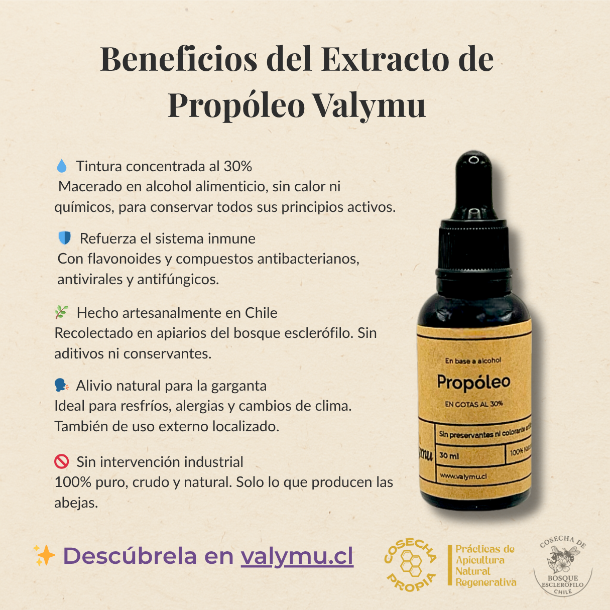 Extracto de Propóleo 30% en Gotas – Refuerzo Inmune Natural y Potente (30 ml)