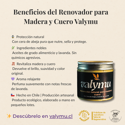 Pack x2 Renovadores Naturales – 170 ml c/u | Madera y Cuero con Cera de Abeja