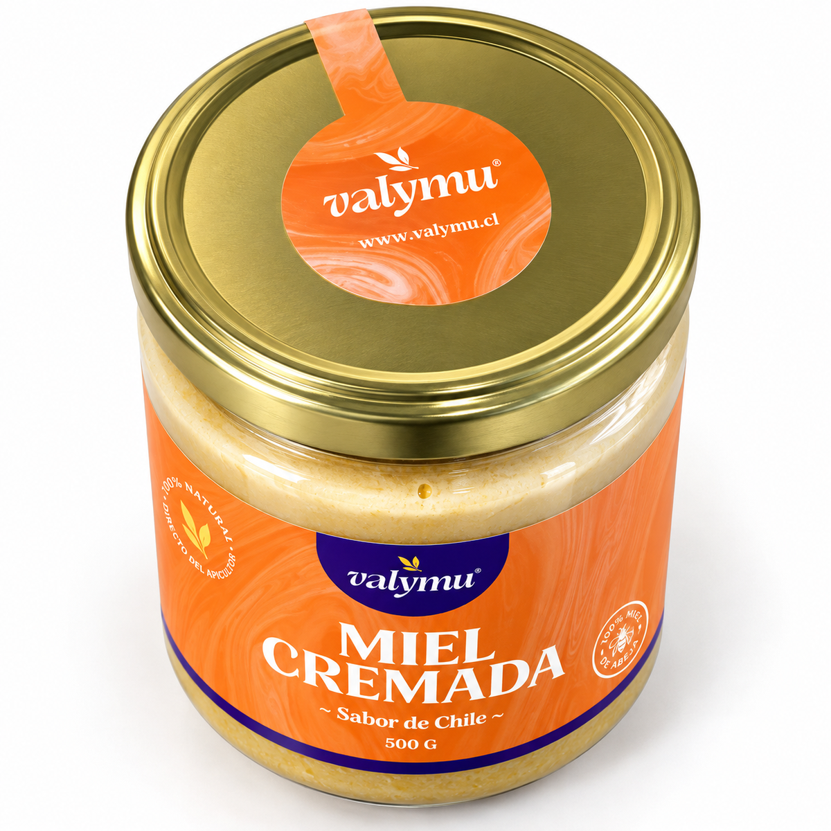 Etiqueta de la Miel Cremada de Quillay Valymu 500 g, vista 1